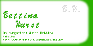 bettina wurst business card